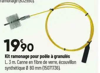 Bricorama Kit ramonage pour poêle à granulés offre
