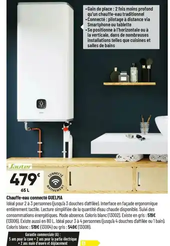 Bricorama Sauter chauffe-eau connecté guelma offre