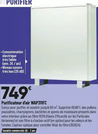 Bricorama Purificateur d'air wap311fc offre
