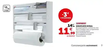 Hyper U Leifheit derouleur mural offre