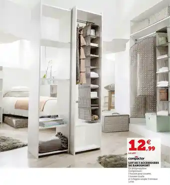 Hyper U Compactor lot de 3 accessoires de rangement offre