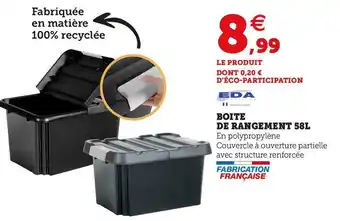 Hyper U Boite de rangement 58l offre