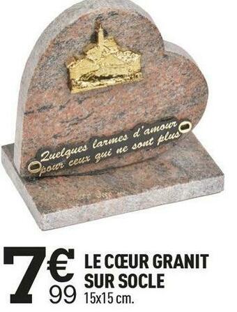 Centrakor Le cœur granit sur socle offre