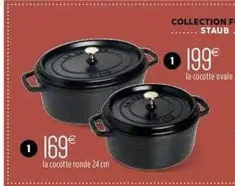 Culinarion La Cocotte Ovale, La Cocotte Ronde 24 Cm Staub offre