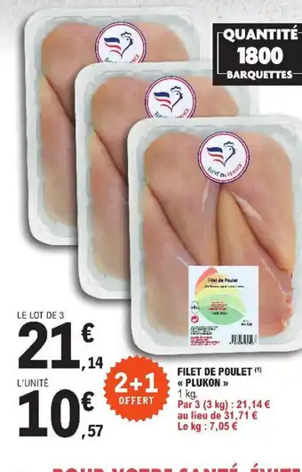 E.Leclerc FILET DE POULET offre