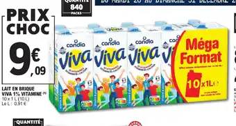 E.Leclerc LAIT EN BRIQUE VIVA 1% VITAMINE (¹) offre