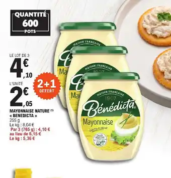 E.Leclerc MAYONNAISE NATURE (¹) offre