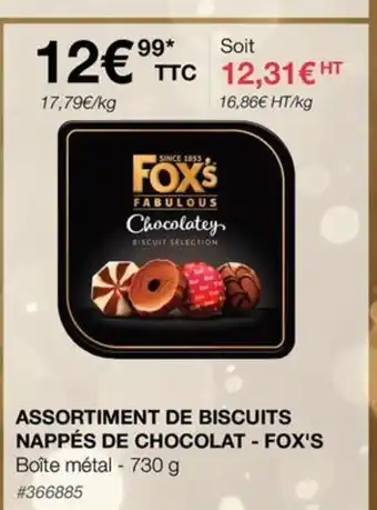Costco ASSORTIMENT DE BISCUITS NAPPÉS DE CHOCOLAT - FOX'S offre