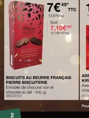 Costco BISCUITS AU BEURRE FRANÇAIS PIERRE BISCUITERIE offre