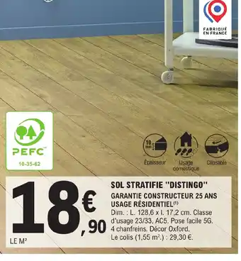 E.Leclerc Brico SOL STRATIFIE "DISTINGO offre