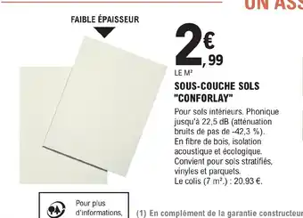 E.Leclerc Brico SOUS-COUCHE SOLS "CONFORLAY" offre