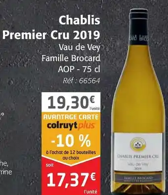 Colruyt Chablis Premier Cru 2019 offre