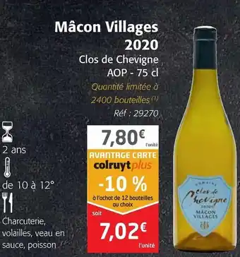 Colruyt Mâcon Villages 2020 offre