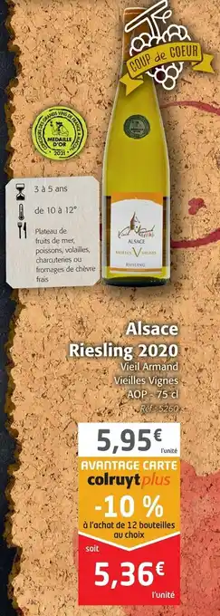 Colruyt Alsace Riesling 2020 offre