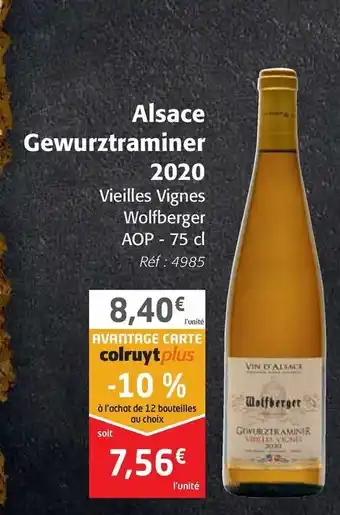 Colruyt Alsace Gewurztraminer 2020 offre