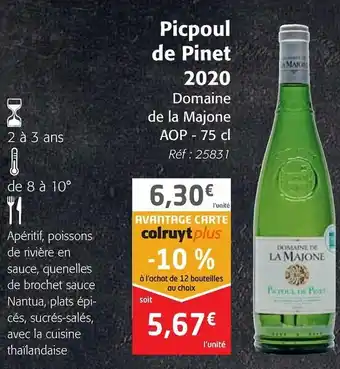 Colruyt Picpoul De Pinet 2020 offre