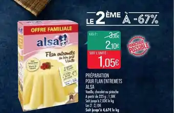Match Préparation Pour Flan Entremets Alsa offre