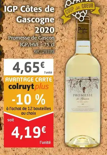 Colruyt IGP Côtes De Gascogne 2020 offre