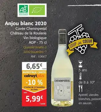 Colruyt Anjou Blanc 2020 offre
