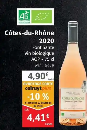 Colruyt Côtes-du-Rhône 2020 offre