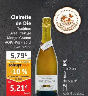 Colruyt Clairette De Die offre