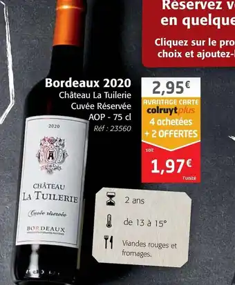 Colruyt Bordeaux 2020 offre