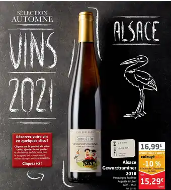 Colruyt Alsace Gewurztraminer 2018 offre