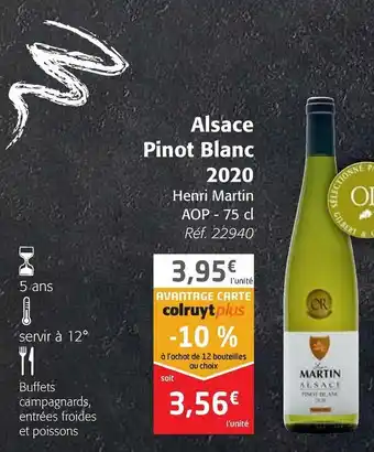 Colruyt Alsace Pinot Blanc 2020 offre