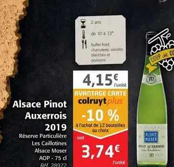 Colruyt Alsace Pinot Auxerrois 2019 offre