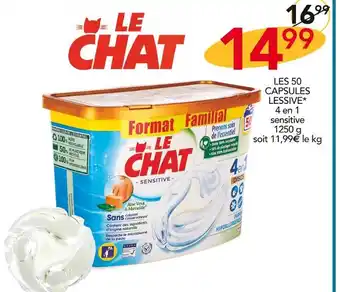 Stokomani Le chat les 50 capsules lessive offre
