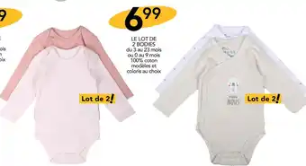 Stokomani Mes petits cailloux le lot de 2 bodies offre