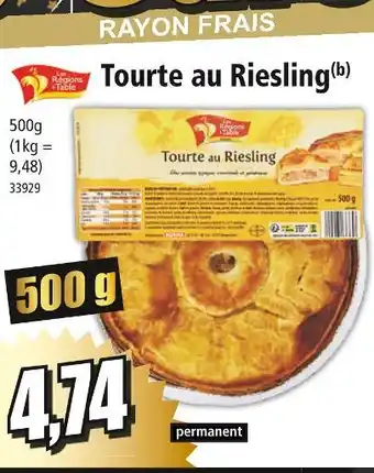Norma Les régions à table tourte au riesling offre