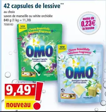 Norma Omo 42 capsules de lessive offre