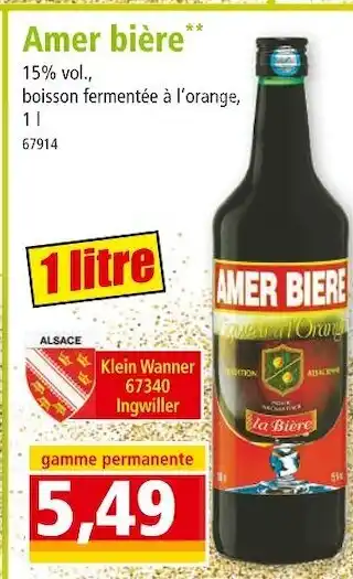 Norma Amer bière amer bière offre