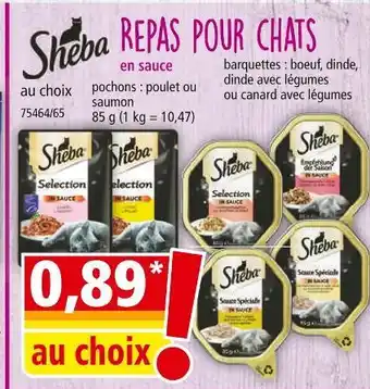 Norma Sheba repas pour chats en sauce offre