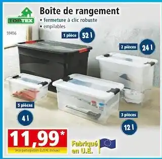 Norma Toptex boîte de rangement offre