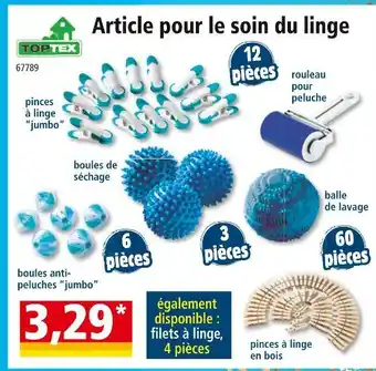 Norma Toptex article pour le soin du linge offre