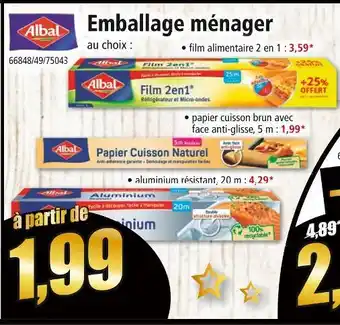 Norma Albal emballage ménager offre