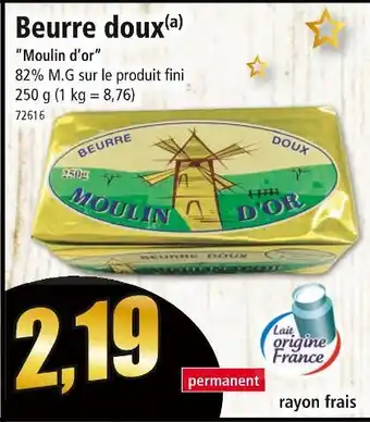 Norma Moulin d'or beurre doux offre