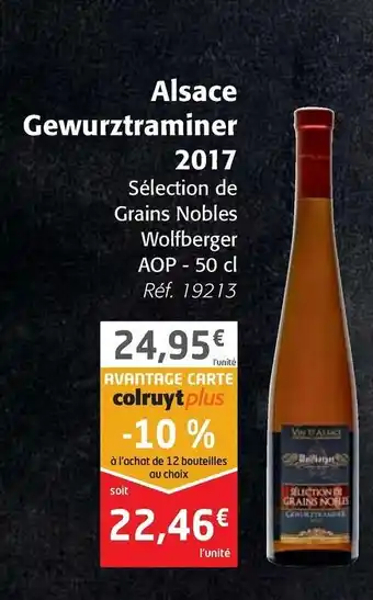 Colruyt Alsace Gewurztraminer 2017 offre