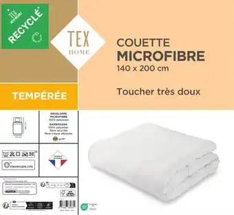 Carrefour Market Tex home couette microfibre tempérée offre