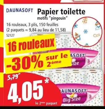 Norma DAUNASOFT Papier toilette offre