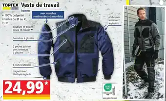 Norma TOPTEX Veste de travail offre