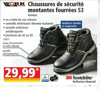 Norma WORK Chaussures de sécurité montantes fourrées S3 offre