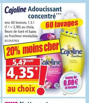 Norma Cajoline Adoucissant concentré offre