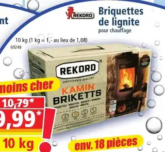 Norma REKORD Briquettes de lignite offre