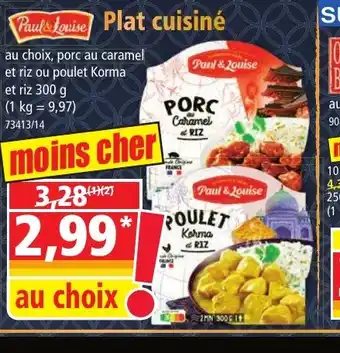 Norma Paul& Louise Plat cuisiné offre