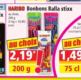 Norma HARIBO Bonbons Balla stixx offre