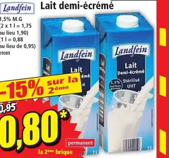 Norma Landfein Lait demi-écrémé offre