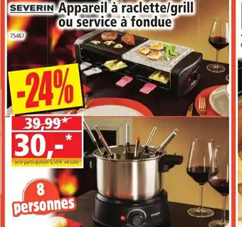Appareil a raclette grill ou service a fondue